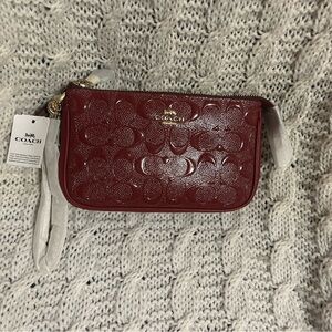 Coach Red Leather Wristlet